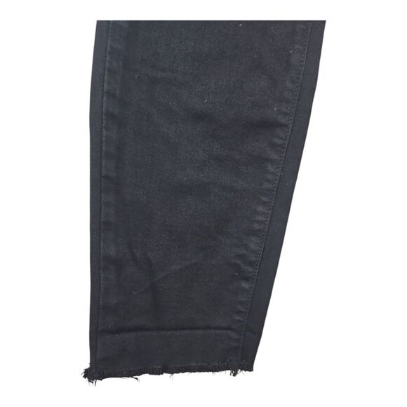 Paige Jeans Solid Black Verdugo Ankle Frayed Hem Size 29 - Picture 3 of 8